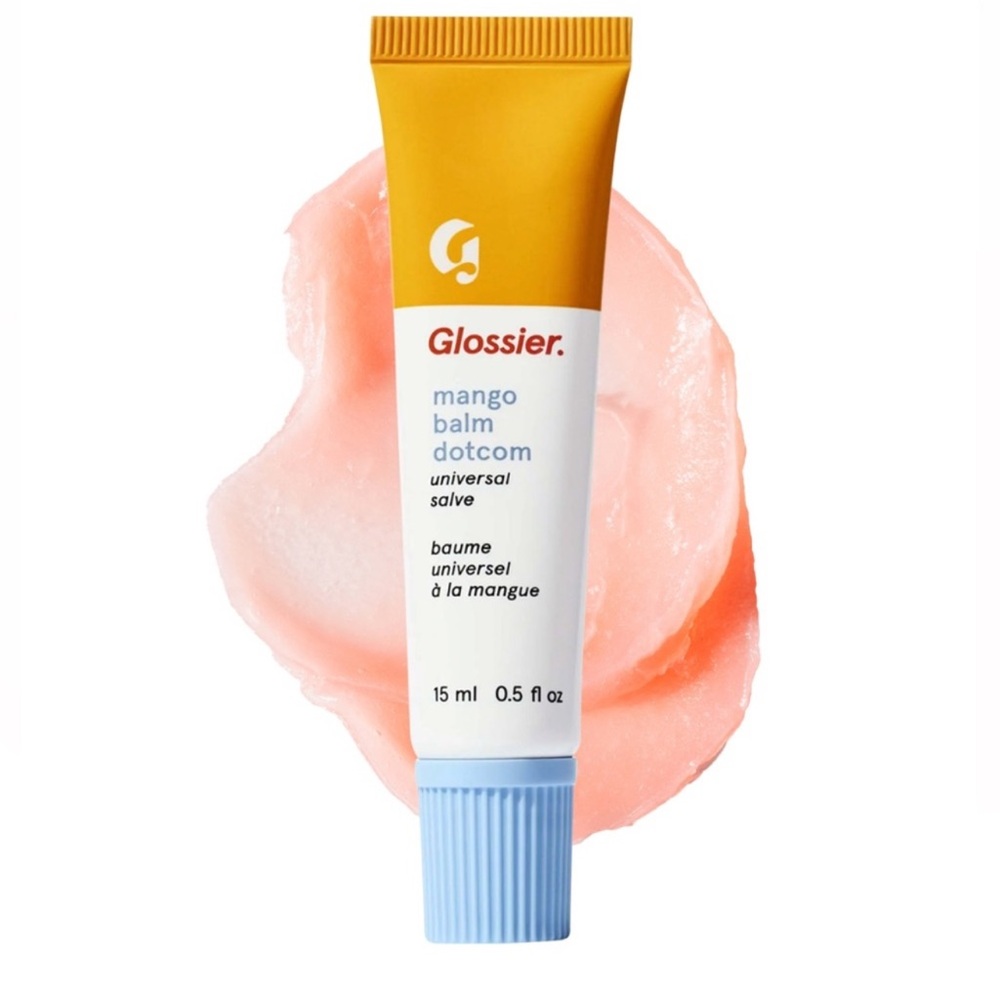 New! Glossier Mango Dotcom Lip Balm Universal Skin Salve